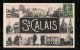 CPA St-Calais, Le Tribunal, Avenue De La Gare, L`Hotel De Ville  - Saint Calais