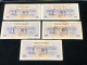 Cambodia Democratic Kampuchea Banknotes #24-0.1 Riels 1975- Khome 5 Pcs Xf Very Rare - Cambodja