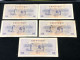 Cambodia Democratic Kampuchea Banknotes #24-0.1 Riels 1975- Khome 5 Pcs Xf Very Rare - Cambodge