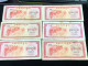 Cambodia Democratic Kampuchea Banknotes #26-/1 Riels 1975- Khome 6 Pcs Xf Very Rare - Cambodja