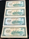 Cambodia Democratic Kampuchea Banknotes #27-/5 Riels 1975- Khome 4 Pcs Xf Very Rare - Cambodge