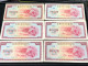 Cambodia Democratic Kampuchea Banknotes #28-/10 Riels 1975- Khome 6 Pcs Xf Very Rare - Cambodge