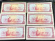 Cambodia Democratic Kampuchea Banknotes #28-/10 Riels 1975- Khome 6 Pcs Xf Very Rare - Cambodia