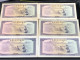 Cambodia Democratic Kampuchea Banknotes #29-/50 Riels 1975- Khome 6 Pcs Xf Very Rare - Cambodge