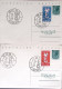 1958-EUROPA'58 Serie Completa Su Due Cartoline Postali Lire 20 Fdc - FDC