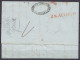 Italie - L. Datée 26 Août 1841 De MILANO Pour GENOVA - Griffe Date "MILANO /26 AGO." & Griffe [AFFR. FRONT…] - 1. ...-1850 Prephilately