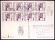 1945-blocco Di 8 Esemplari Lupa Capitolina Su Cartolina Con Mole Antonelliana E  - Patriotiques