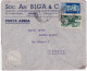 1938-AOI Augusto Lire 1,75 + ERITREA C.25 Su Busta Via Aerea Asmara (1.10) - Afrique Orientale Italienne