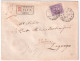 1886-Effigie Umberto I C. 50 (42) Isolato Su Raccomandata Verona (9.4.86) - Poststempel