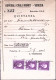 1944-MARCA DA BOLLO Striscia Di Tre Lire 2 Come Ricevuta Al Verso Cartolina Vene - Marcophilie