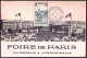 1945-Francia Cartolina Fiera Di Parigi Per La Cecoslovacchia - Lettres & Documents