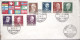 1953-Germania Berlino Affrancatura Varia Annullo Frankfurt Internationale Automo - Cartas & Documentos