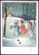 1950-cartolina Buon Natale Diretta In Francia Affrancata L.6 Democratica + Posta - 1946-60: Marcophilia
