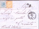 1871-effigie C.10 (rifilato Frode?) E C.20 Su Lettera Completa Di Testo Torino ( - Marcophilia