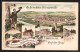 Lithographie Hann. Münden, Mündener Heimatsfest 1897, Weserblick, St. Blasii, Rathaus, Langestrasse, Ganzsache  - Postcards