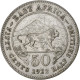 Afrique Orientale, George V, 50 Pence, 1922, Londres, Billon, TB+, KM:20 - Colonies