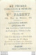 CHROMO AU FRIAND COMESTIBLES ET PRIMEURS  V. PARENT 104 RUE DE RENNES A PARIS  IMP ABBADIE - Autres & Non Classés