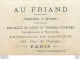 CHROMO AU FRIAND COMESTIBLES ET PRIMEURS  104 RUE DE RENNES A PARIS  IMP ABBADIE - Autres & Non Classés