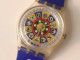 Vintage !! Limited Ediition !! SWISS SWATCH BLUE SYMBOLS DESIGN WRIST WATCH (Unisex) - Relojes Ancianos