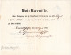 Bayern 1892, Post-Recepisse M. K1 ERMETZHOFEN N. Uffenheim - Lettres & Documents