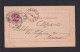 1891 - 20 R. Überdruck-Ganzsache Mit Oval-Stempel Via Lisboa Nach Wien - Açores