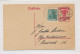 1919 Ganzsache DR Nationalversammlung 10 Pf Mit Zusatzfrankatur Bahnpoststempel Berlin Königswusterhausen - Postcards