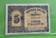 BANQUE D'ETAT DU  MAROC MOROCCO  MARRUECOS 5 FRANCS 01-08-1943.... - Marocco