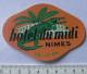 AUTOCOLLANT HOTEL DU MIDI - NIMES - CROCODILE - Stickers