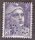 France 1951  N°883 Ob Perforé SG TB - Used Stamps