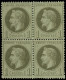 ** FRANCE - Poste - 25, Bloc De 4: 1c. Vert-bronze - 1863-1870 Napoleon III With Laurels