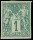 (*) FRANCE - Poste - 61a, Non Dentelé: 1c. Vert - 1876-1878 Sage (Tipo I)