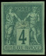 (*) FRANCE - Poste - 63b, Non Dentelé, Granet Type II: 4c. Vert Foncé Sur Vert - 1876-1878 Sage (Type I)