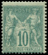 * FRANCE - Poste - 65, Signé Scheller: 10c. Vert - 1876-1878 Sage (Type I)