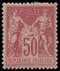 * FRANCE - Poste - 104, Type I, Signé Scheller: 50c. Rose - 1898-1900 Sage (Type III)