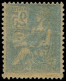 ** FRANCE - Poste - 118b, Impression Recto-verso: 25c. Mouchon Bleu - Ungebraucht