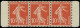 ** FRANCE - Poste - 138fa, Type II, Papier X, Bande De 3 Horizontale Avec Marges, Issus De Feuille De 144: 10c. Rouge (S - Unused Stamps