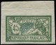 * FRANCE - Poste - 143b, Non Dentelé, Bord De Feuille: 45c. Merson Vert Bleu - Unused Stamps