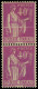 * FRANCE - Poste - 281b, Paire, Impression Sur Raccord: 40c. Paix Lilas (Spink) - Neufs