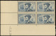 ** FRANCE - Poste - 297, Bloc De 4 Cd 7/9/34: 1.50f. Jacques Cartier Bleu - Neufs