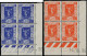 ** FRANCE - Poste - 322/27, Complet 6 Valeurs, Tous En Blocs De 4 CD, Expo De Paris 1937 - Neufs