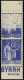 ** FRANCE - Poste - 365a, Paire De Carnet Dont 1 Ex Impression Partielle (pub Haut *): 65c. Bleu Paix - Unused Stamps