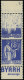 ** FRANCE - Poste - 365a, Paire De Carnet Dont 1 Ex Impression Partielle (pub Haut *): 65c. Bleu Paix - Neufs