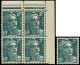 ** FRANCE - Poste - 713e, Bloc De 4, Cdf, Gros "2": 2f. Gandon Vert - Unused Stamps