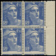 ** FRANCE - Poste - 718A, Bloc De 4 Dont 2 Exemplaires "grand Format": 4.50f. Gandon - Unused Stamps