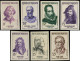 ** FRANCE - Poste - 1132/38, 6 Essais De Couleurs: Personnages Célèbres, Mozart, Goethe (Spink) - Unused Stamps
