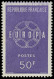 * FRANCE - Poste - 1219, Double Impression En Haut Du Timbre (re-entry), Adhérences Sur Gomme: 50f. Europa 1959 - Unused Stamps