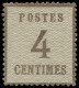 (*) FRANCE - Alsace - Lorraine - 3b, Burelage Renversé, Signé Roumet & Cérès: 4c. Gris-lilas - Autres & Non Classés