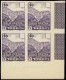 ** FRANCE - Colis Postaux - 181a, Bloc De 4 Non Dentelé, Valeur Omise (infime Point De Couleur Dans La Gomme): (1f.) Vio - Mint/Hinged