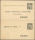 N FRANCE - Entiers Postaux - 2780, Cp Avec Réponse Caisse D'Epargne 30c + 30c. Noir Chaplain, Date 188 (Storch B 27) - Other & Unclassified