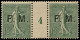 ** FRANCE - Franchise - 3, Paire Millésime "4": 15c. Semeuse Vert-olive - Military Postage Stamps